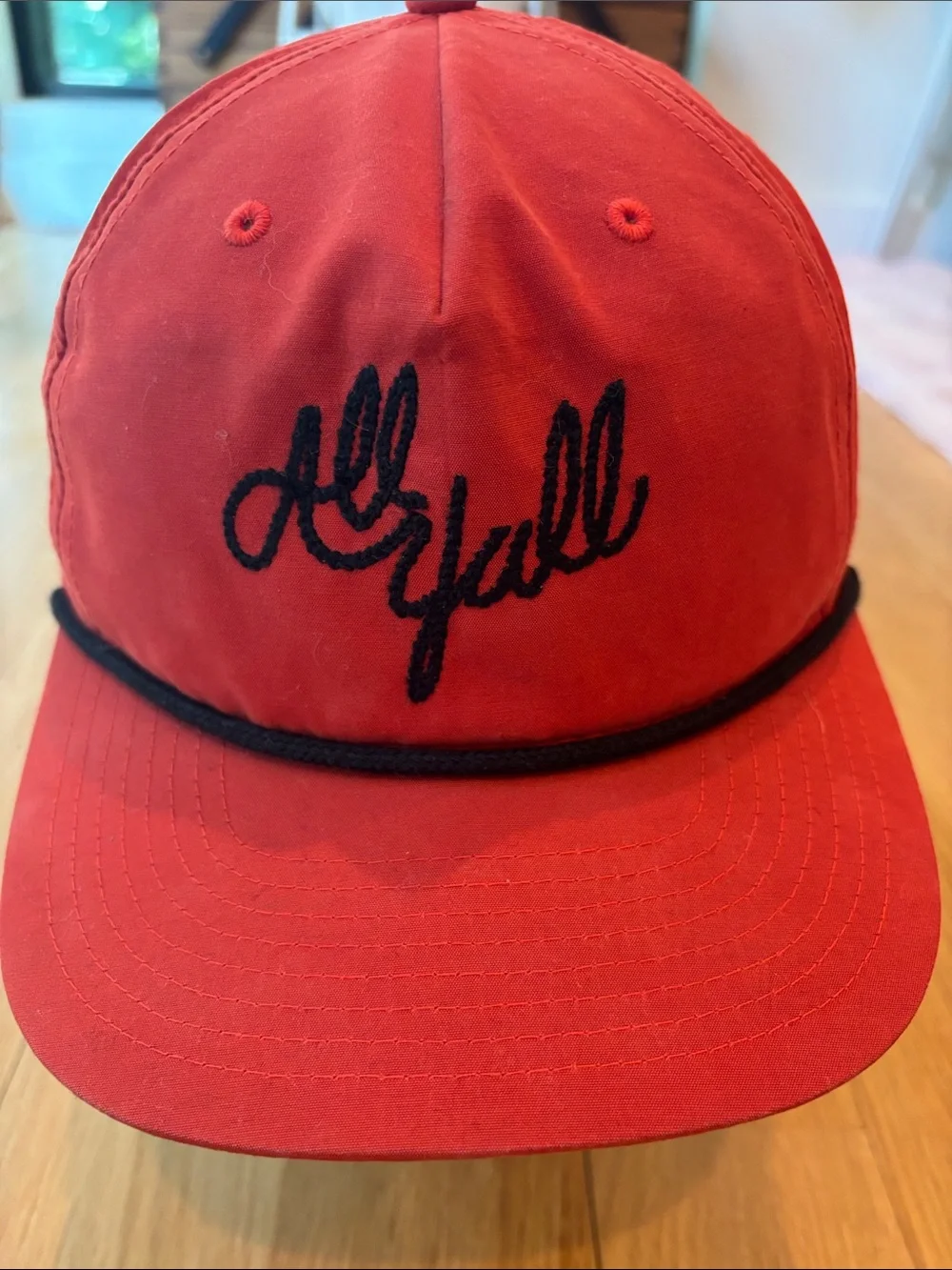 Trucker Hat All Y’all Orange Retro Chain Stitch Embroidered OS